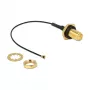 Kabel koncentryczny DeLOCK 12464 0,1 m RP-SMA MHF IV HSC MXHP32 czarny