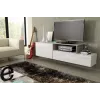 Cama szafka TV SIGMA 3 180 biały/biały połysk + dąb dąb sonoma
