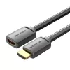 Kabel HDMI Vention AHCBD 0,5 m, wtyk HDMI Typ A męski na gniazdo HDMI Typ A żeński, HDMI 2.0, pozłacane styki, czarny