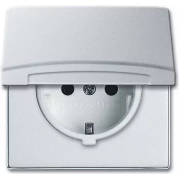 BUSCH-JAEGER Gniazdo wtykowe SCHUKO IP44 20EUGK-33-101 AW44 z pokrywą 20EUGK-33-101 (20EUGK-33-101)