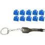 Blokada portu RJ45 ShiverPeaks BS08-01034 — 1 klucz, 10 niebieskich blokad