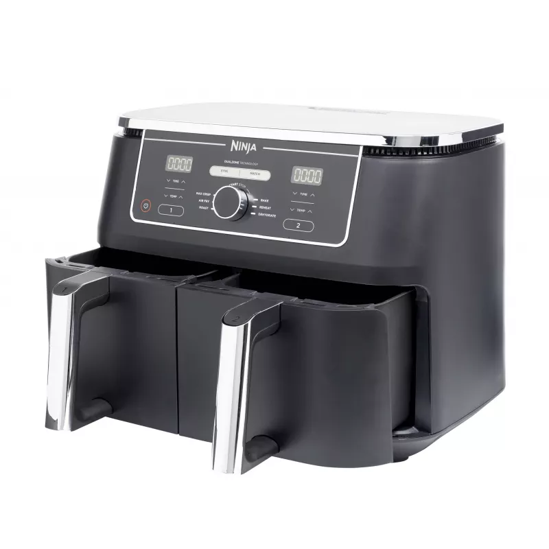 Frytkownica Ninja AF400EU Double 9,5 L Wolnostojąca 2470 W Frytkownica beztłuszczowa Czarna