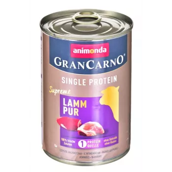 Mokra karma dla psa animonda GranCarno Lamb Adult — puszka 400 g, białko 11%, tłuszcz 8%, wilgotność 75%