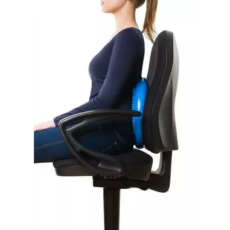 Dmuchana poduszka stabilizacyjna MDH Sensory Balance Disc DRQM3C0CHXUXP, niebieska, PVC, Ø350 mm, wysokość 60 mm, maks. obciążenie 200 kg, z wypustkami