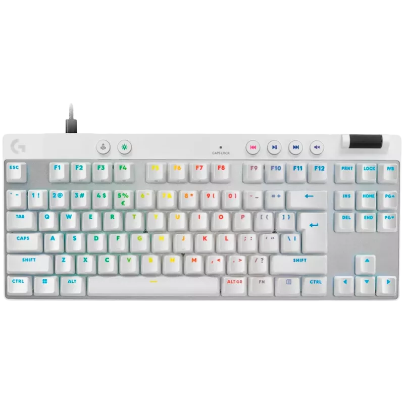 LOGITECH G PRO X TKL RAPID Klawiatura gamingowa - BIAŁA - US INT'L - USB - EMEA28i-935 - LINEAR