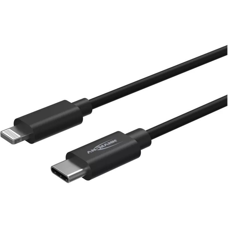 Kabel do telefonu komórkowego Ansmann 1700-0106 Czarny USB C Lightning 0,12 m