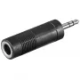 Adapter słuchawkowy AUX Goobay 3,5 mm męski na 6,35 mm żeński czarny