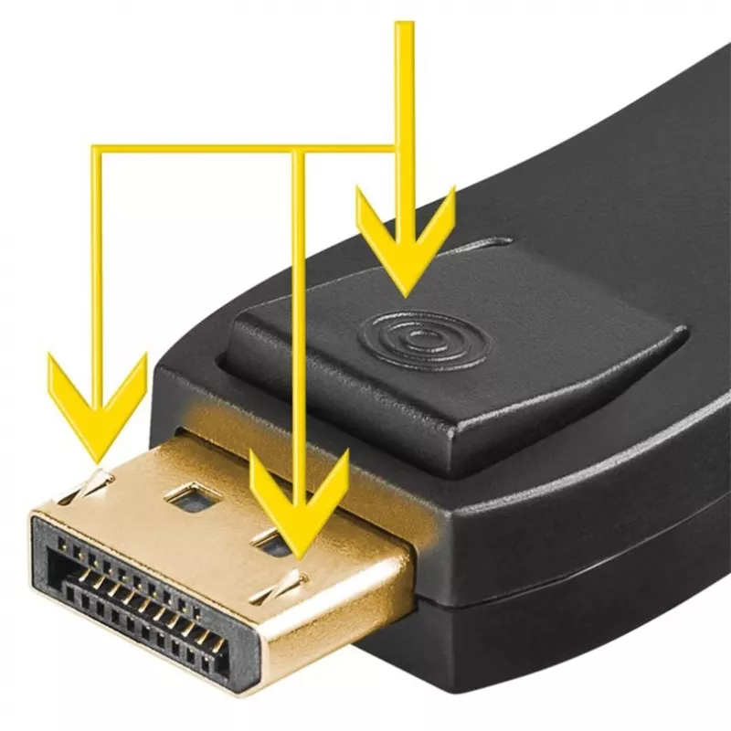 Wentronic Goobay DisplayPort na HDMI Adapter 1.1, HDMI Standard Gniazdo (Typ A) - HDMI Standard Gniazdo (Typ A) > DisplayPort Wtyk (51719)