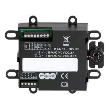 Wideodomofon jednostka wewnętrzna Auerswald TFS-Universal plus 2 — Czarny, IP20, Plastik, Zasilanie DC (16–60 V), 109×29×84 mm