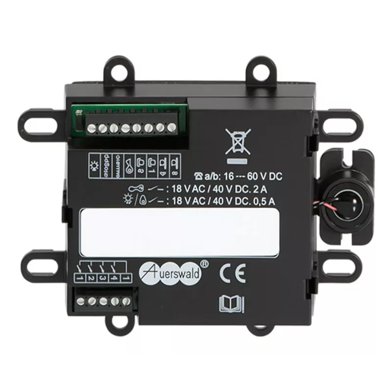 Wideodomofon jednostka wewnętrzna Auerswald TFS-Universal plus 2 — Czarny, IP20, Plastik, Zasilanie DC (16–60 V), 109×29×84 mm
