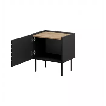Szafka nocna Cama ONDA 50x40x54 cm czarna MDF/płyta wiórowa zestaw 2 szt.
