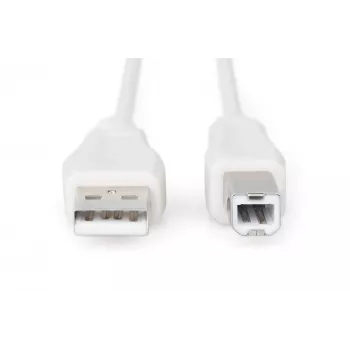 Kabel połączeniowy Assmann USB, typ A - B M/M, 1,8 m, USB 2.0, UL, beżowy (AK-300102-018-E)