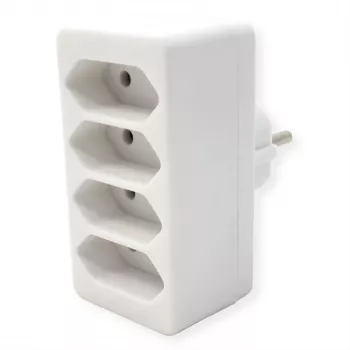 Listwa zasilająca Bachmann 921.273 – 4× gniazda Euro, biały PVC