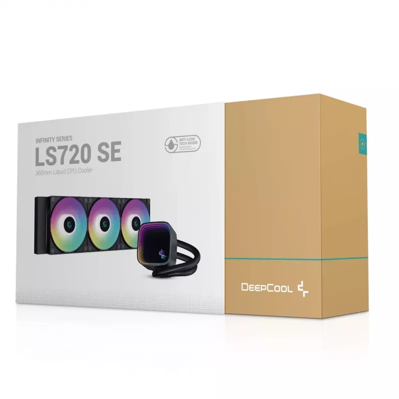 DeepCool LS720 SE chłodzenie procesora AiO chłodzenie cieczą 12 cm, czarne, 1 szt.