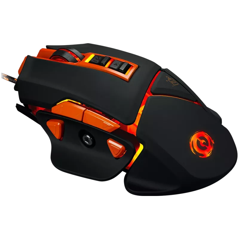 Mysz CANYON Hazard GM-6 LED przewodowa czarno-pomarańczowa