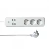 WOOX R4028 Inteligentna listwa zasilająca / smart stekkerdoos, 3x Schuko, 4x USB, zasilana przez TUYA, biała