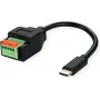 Adapter kablowy ROLINE Typ C ST - Złącze push-terminal - Adapter - Cyfrowe/Dane (12.02.1173)