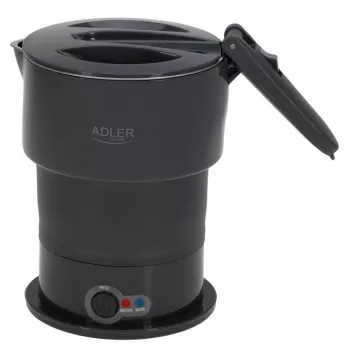 Czajnik elektryczny Adler AD 1377G, pojemność 0,6 L, 600 W, szary, tworzywo/silikon/stal nierdzewna