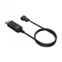 Przewód konwertera napięcia DC step-up Akasa AK-CBFA10-60BK z USB na 3-pin i 4-pin do wentylatora PC, 60 cm