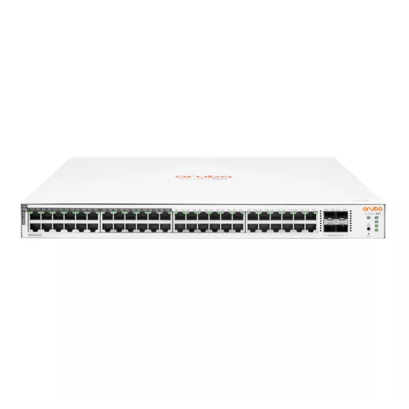 HPE Aruba Networking Aruba Instant On 1830 48G 24p Class4 PoE 4SFP 370W Zarządzany L2 Gigabit Ethernet (10/100/1000) Power over Ethernet (PoE) 1U