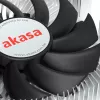 Hybrydowe chłodzenie Akasa Intel LGA1700 7,5 cm Aluminium Czarny