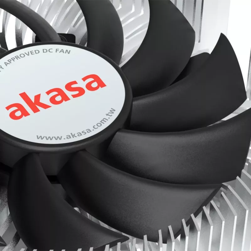 Hybrydowe chłodzenie Akasa Intel LGA1700 7,5 cm Aluminium Czarny