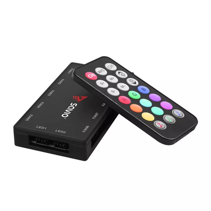 SAVIO FAN-01 biały 4-pack 120mm ARGB fan including controller and remote control