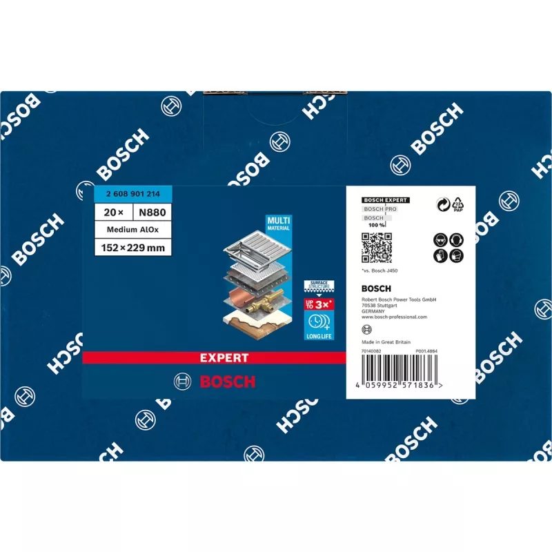 Bosch 2 608 901 214 ręczny materiał do szlifowania Podkładka szlifierska Średnie ziarno 1 szt.