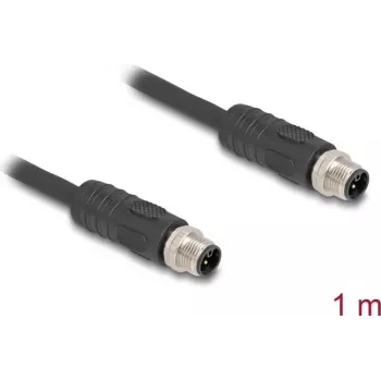 Kabel czujnika/aktuatora DeLOCK 1 m RST M12 Czarny 80514