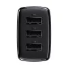Baseus Compact Quick Charger, 3x USB, 17W (Czarny)