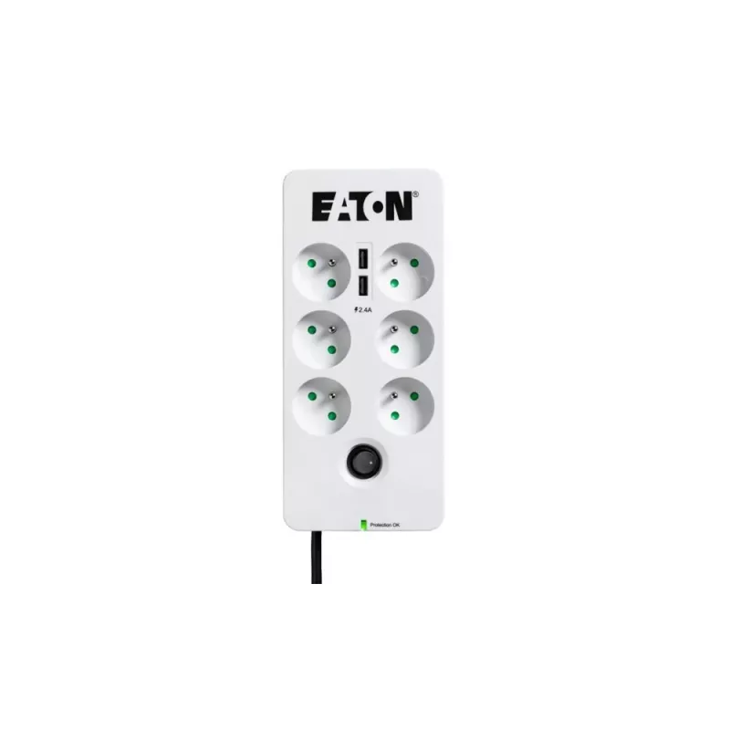 Listwa zasilająca Eaton Protection Box 6 Tel@ USB FR