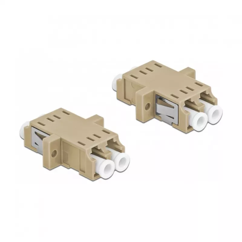 Adapter światłowodowy DELOCK LC-żeński do LC-żeński OM2 duplex (2 szt., woreczek polietylenowy)