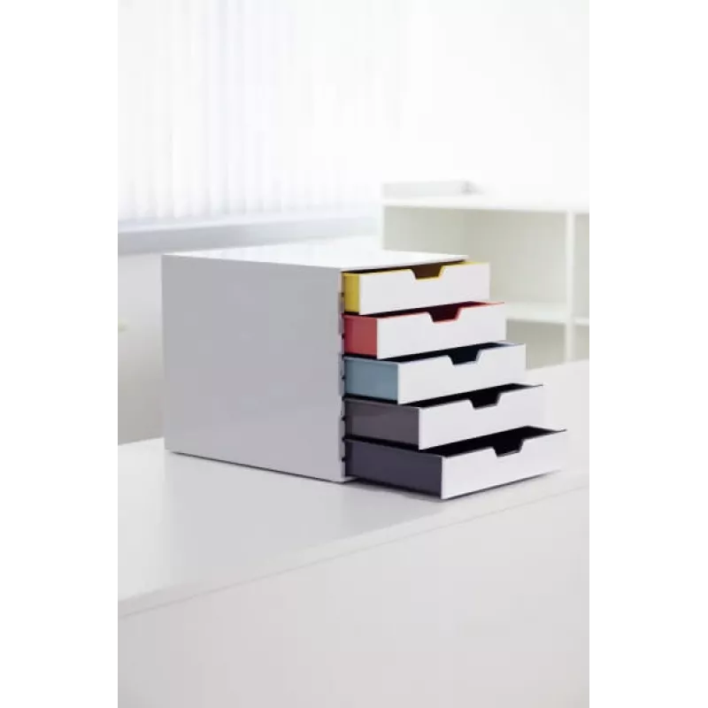 Pudełko do przechowywania plików Durable VARICOLOR Mix 5 Plastik Wielokolorowy Biały 762527