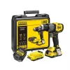 Wiertarko-wkrętarka akumulatorowa STANLEY FatMax V20 SFMCD726D2K 18V, 2x 2Ah Li-Ion, 80 Nm, 2-biegowa, LED