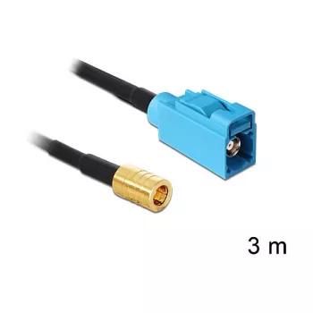 Kabel koncentryczny DeLOCK 88652 RG-174 3 m SMB FAKRA Z czarny