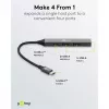 Goobay Slim 4-Port USB-Hub, USB-C™ na USB-C™/USB-A, USB 3.2 (74459)