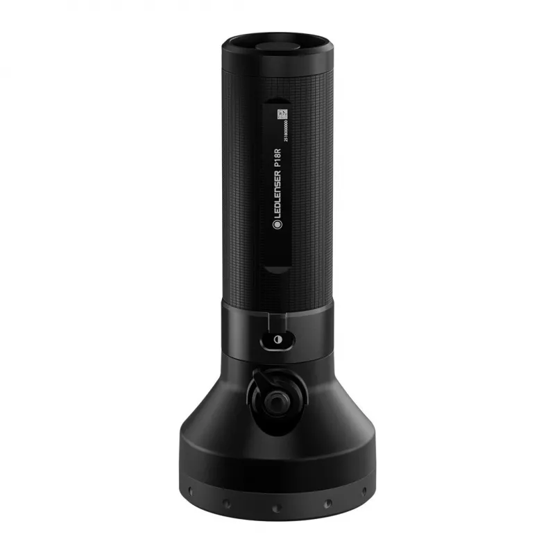 Latarka ręczna Ledlenser P18R Czarna, akumulatorowa 1000 lm, IP68, zasięg wiązki 600 m, bateria 18650