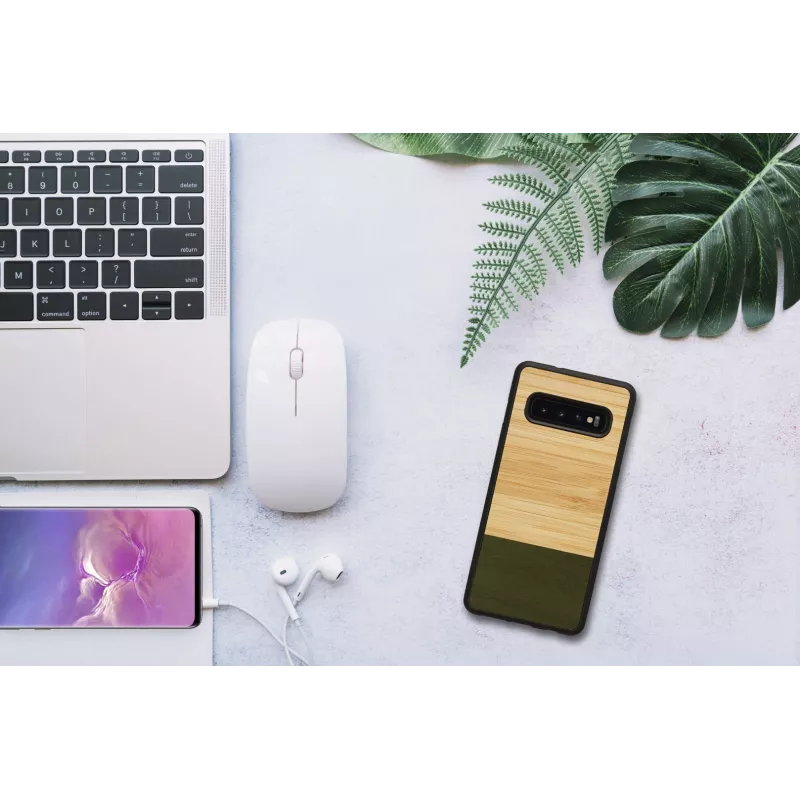 Etui na smartfon man and wood do Galaxy S10 — bambusowy las czarny