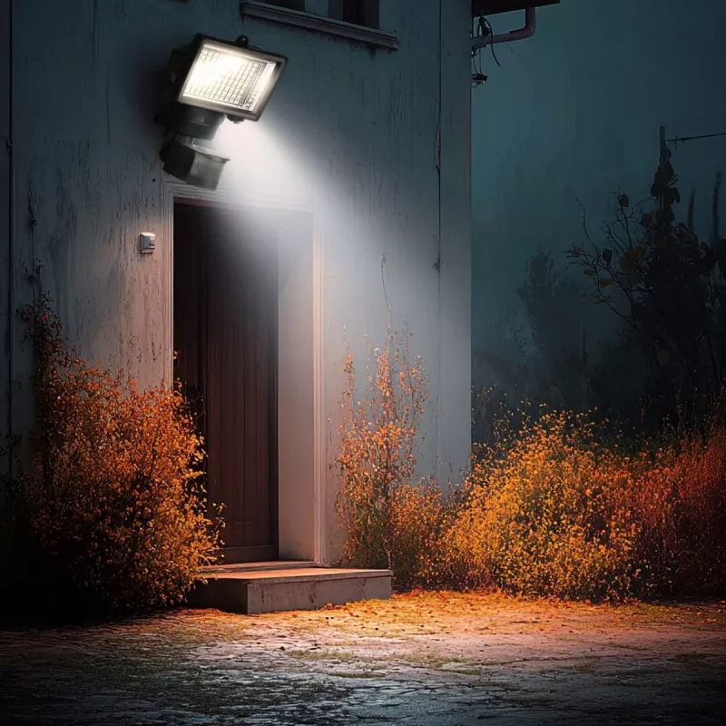 Maclean MCE442 Lampa solarna LED reflektor z czujnikiem ruchu naścienna lampa zmierzchowa IP44 6W 6000K