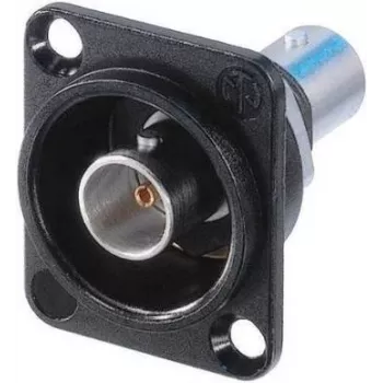 Neutrik NBB75DFIB-P - BNC - Czarny - Stal nierdzewna - Mosiądz - Polyoxymethylen (POM) - Polytetrafluorethylen (PTFE) - cynk - Mosiądz - 1,5 V - 3 mO (NBB75DFIB-P)