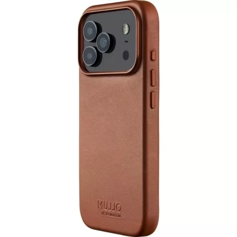 Mujjo Full Leather Case MagSafe etui do iPhone 17 Pro Brązowy