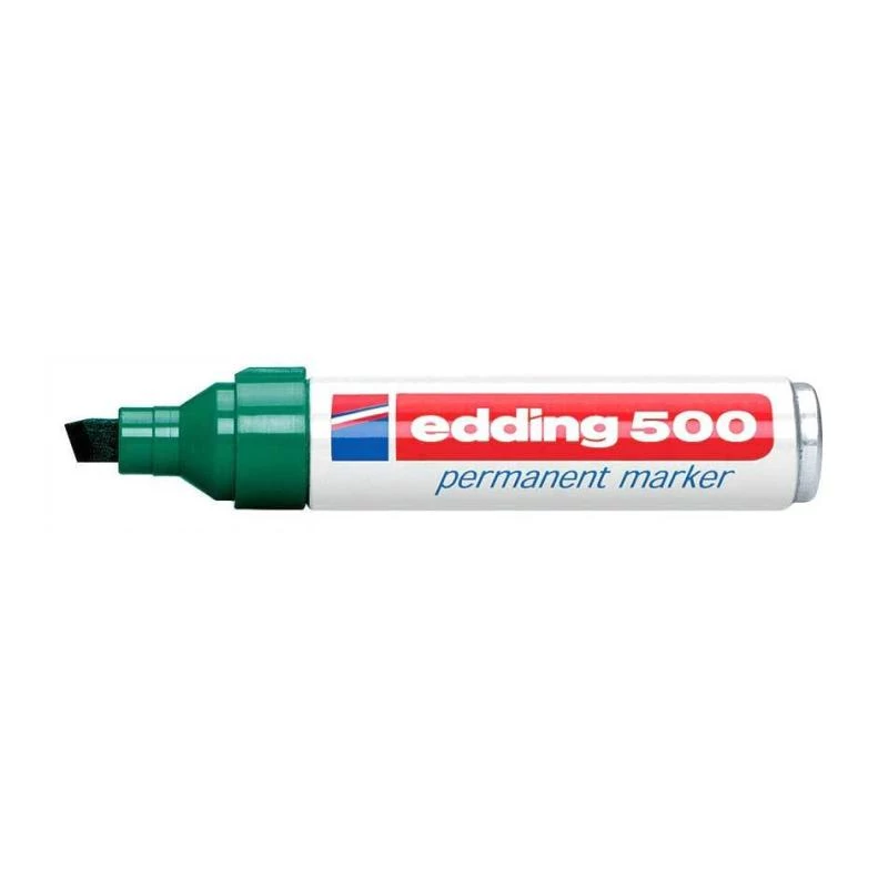 Marker permanentny Edding 500 Ścięta końcówka Zielony