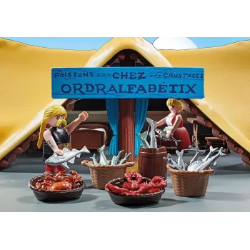 Playmobil 71266 Asterix: Chata Unhygienixa Unhygienix i jego żona Bakteria Kolekcja Figurki Asterix Kolekcjonerzy i Fani Zabawna Wyobraźnia Ro