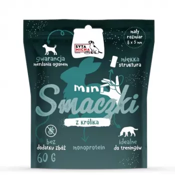 SYTA MICHA Mini przysmaki z królikiem - przysmak dla psów - 60 g