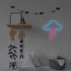 Lampa neonowa MANTA SNL71BL Chmura z błyskawicą niebiesko-różowa – dekoracyjny neon LED