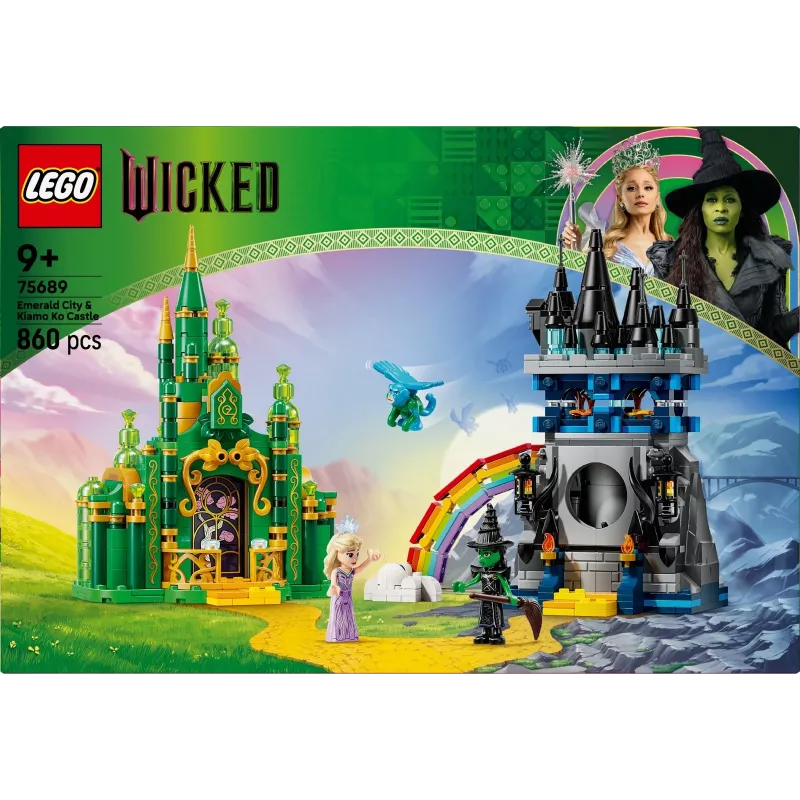 Zestaw LEGO Wicked 75689 — Szmaragdowe Miasto i Zamek Kiamo Ko