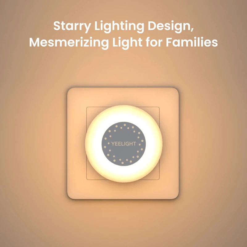Lampka nocna wtyczkowa Yeelight YLYYD-0021 z czujnikiem światła, kompaktowa lampka LED do gniazdka