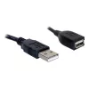 Przedłużacz USB 2.0 DeLOCK 82457 0,15 m Czarny