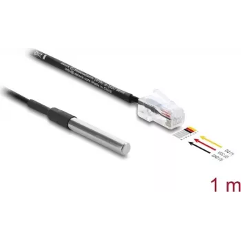 Kabel czujnika / aktuatora DELOCK 91384 — 1 m, wtyk RJ-45, czarny