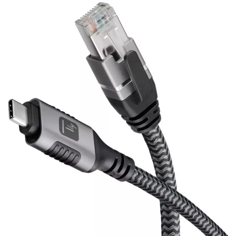 Kabel sieciowy Techly ICOC U3C-RJ45-010 Srebrny, Czarny 1 m Cat6 F/UTP (FTP)